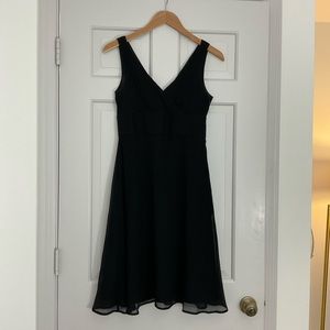 J.Crew | 4P | Black Sophia Dress in Silk Chiffon